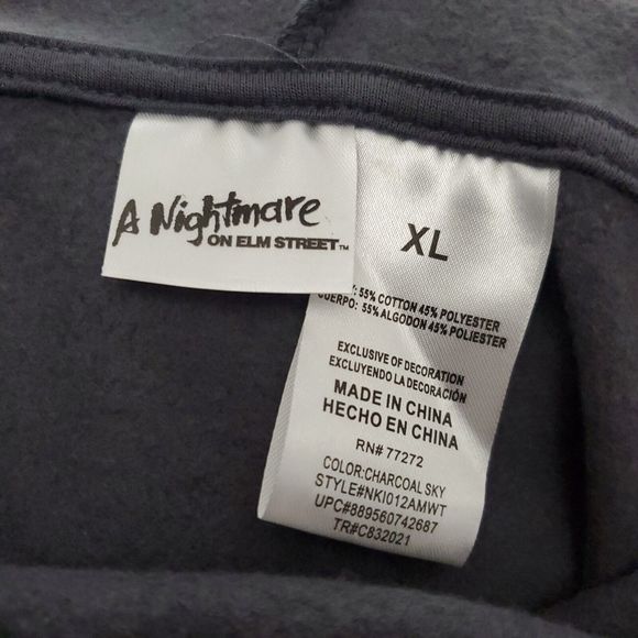 A Nightmare On Elm Street Hoodie Pullover Sweatshirt Freddy Krueger Mens XL New - Picture 7 of 10